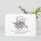 ハッピーマザーズデイ | 不動産仲介業者ビジネス開花スイーツ シーズンカード (スタンド正面)