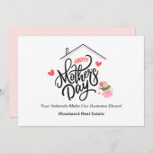 ハッピーマザーズデイ | 不動産仲介業者ビジネス開花スイーツ シーズンカード (正面/裏面)