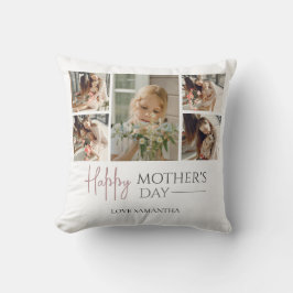 ハッピーマザーズデイ |写真エレガントモダンコラージュ クッション
