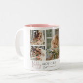 ハッピーマザーズデイ |写真エレガントモダンコラージュ ツートーンマグカップ (正面左)