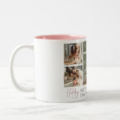 ハッピーマザーズデイ |写真エレガントモダンコラージュ ツートーンマグカップ (左)