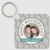 ハッピーマザーズデイ – 写真テンプレートカスタムダマスク キーホルダー (正面)