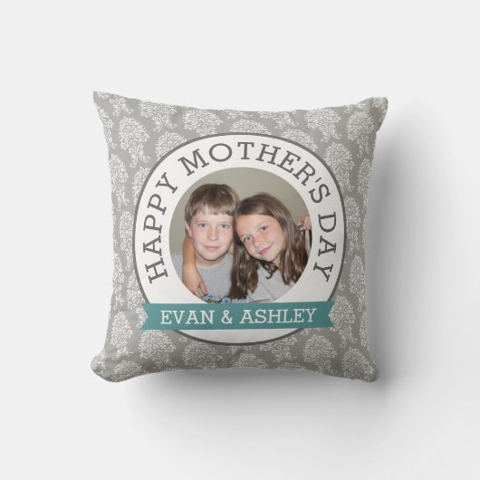 ハッピーマザーズデイ – 写真テンプレートカスタムダマスク クッション (正面)