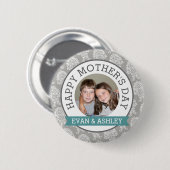 ハッピーマザーズデイ – 写真テンプレートカスタムダマスク 缶バッジ (正面&裏面)