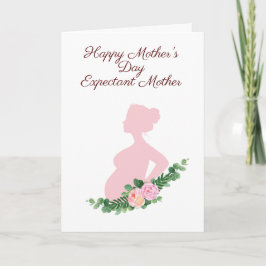 ハッピーマザーズデイ、妊婦、シルエット カード