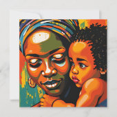 ハッピーマザーズデイ | 抽象芸術母子 カード (正面)