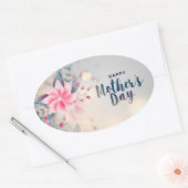 ハッピーマザーズデイ 楕円形シール (封筒)