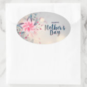 ハッピーマザーズデイ 楕円形シール (バッグ)