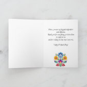 ハッピーマザーズデイ、民俗花カスタム文字 カード (内部)