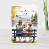 ハッピーマザーズデイ | 水彩画 カード (正面)