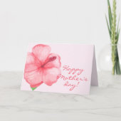 ハッピーマザーズデイ |熱帯ハイビスカスの花 カード (正面)