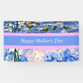 ハッピーマザーズデイ、睡蓮の背景。 横断幕 (横)