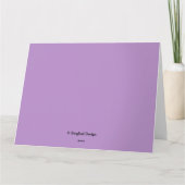 ハッピーマザーズデイ 紫 黄色 クロカス 花 楽しい カード (裏面)