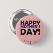 ハッピーマザーズデイ 缶バッジ (正面&裏面)