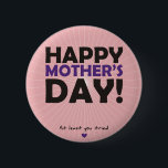 ハッピーマザーズデイ 缶バッジ<br><div class="desc">Happy Mother's Day cards in pink or green,  and typical BlackHeart Cards snarky comments，ユーモアのセンスの良いママのために，またはほんの少し不足しているか疎遠されているママのための。</div>