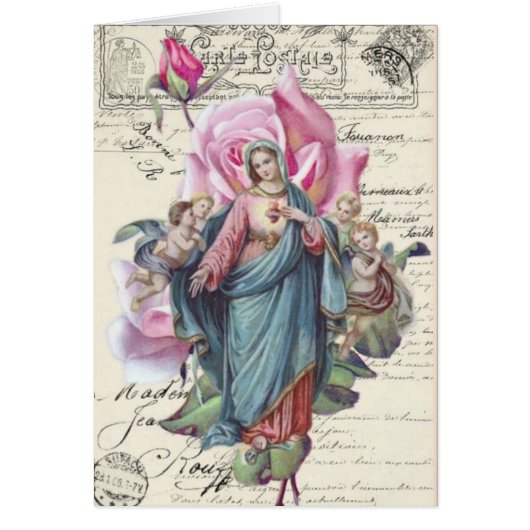 ハッピーマザーズデイ |賛美ヴァージンメアリー・ピンク・ローズ (正面)