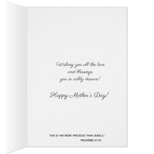 ハッピーマザーズデイ |賛美ヴァージンメアリー・ピンク・ローズ (内側 (右))