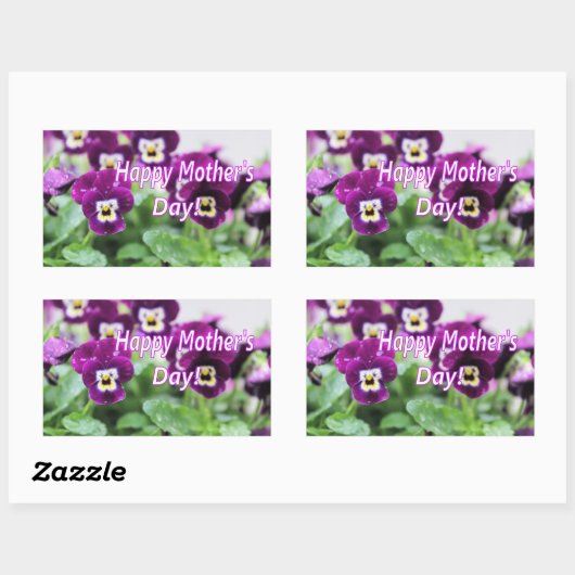 ハッピーマザーズデイ 長方形シール (シート)