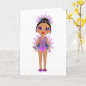 ハッピーマザーズデイforママ&カラフルレトロギャル カード (黄色い花)