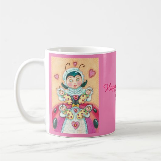 ハッピーマザーズデイLADYBUGベビーMUG コーヒーマグカップ (左)