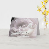 ハッピーマザーズデイto娘、バラ花びら カード (黄色い花)