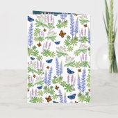 ハッピーマザーズデーのグリーティングカード ワイルドフラワーズ サンキューカード (裏面)