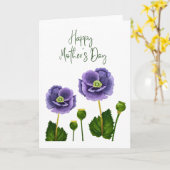 ハッピーマザーズデーの水彩花のカード カード (黄色い花)