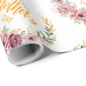ハッピーマザーズデーの花柄包装紙 ラッピングペーパー (ロールコーナー)