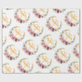 ハッピーマザーズデーの花柄包装紙 ラッピングペーパー (フラット)