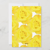 ハッピーマザーズデーイエローフローラルカスタムテキスト シーズンカード (裏面)