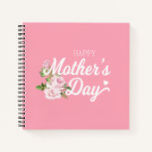 ハッピーマザーズデーウィズピンクのバラ |ノートブック ノートブック (正面)