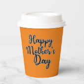 ハッピーマザーズデーオレンジ 紙コップ (正面)