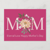 ハッピーマザーズデーカード、プリント可能な母の日 シーズンポストカード (正面)