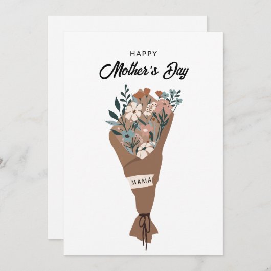 ハッピーマザーズデーカード, ミニマルな母の日 シーズンカード (正面/裏面)