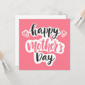 ハッピーマザーズデービューティフルタイポグラフィ カード (正面/裏面インサイチュ)