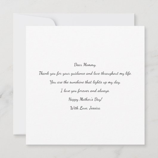 ハッピーマザーズデービューティフルタイポグラフィ カード (裏面)