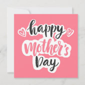 ハッピーマザーズデービューティフルタイポグラフィ カード (正面)