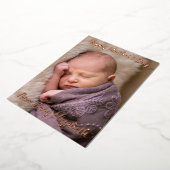 ハッピーマザーズデーベビー発表 箔招待状 (回転した状態)