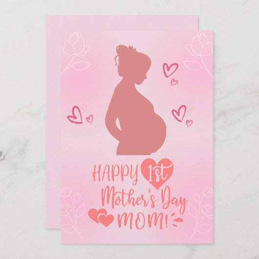 ハッピーマザーズデー妊娠中のママカード シーズンカード (正面/裏面)