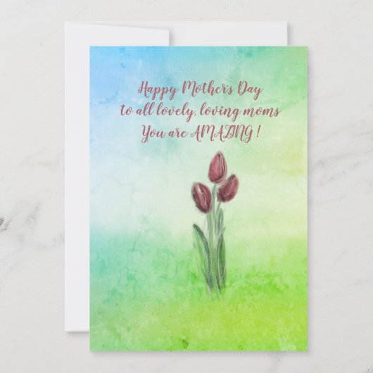 ハッピーマザーズデー子供たちとのカード シーズンカード (裏面)