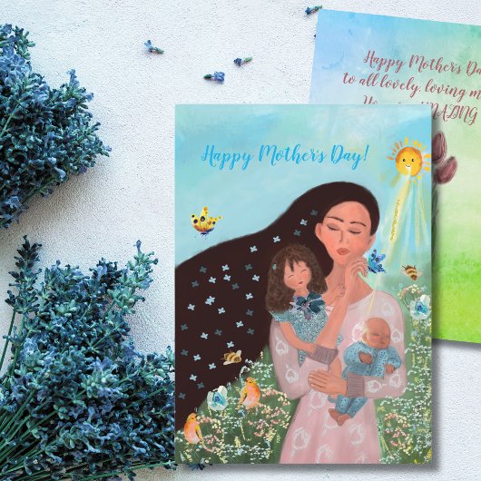 ハッピーマザーズデー子供たちとのカード シーズンカード