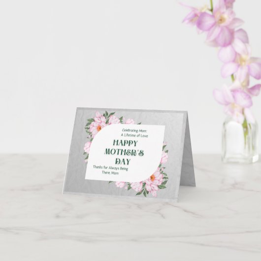 ハッピーマザーズデー折りたたみグリーティングカード カード (蘭)