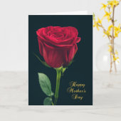 ハッピーマザーズデー独身のレッドローズ カード (黄色い花)