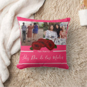 ハッピーマザーズデー赤スペインのバラ母の日 クッション (ブランケット)