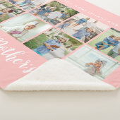 ハッピーマザーズデー8フォト赤面カスタムピンク シェルパブランケット (3/4)