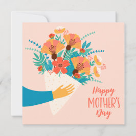 ハッピーマザーズデー // かわいい花の空白 カード