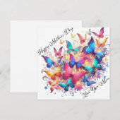 ハッピーマザーズデー きらきらする蝶たち シーズンカード (正面/裏面)