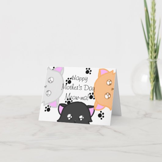 ハッピーマザーズデー　にゃんママカード シーズンカード (正面)