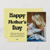 ハッピーマザーズデー - オーダーメイドの写真と名前のギフト シーズンカード (正面/裏面)