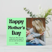 ハッピーマザーズデー - オーダーメイド写真と名前のギフト シーズンカード (スタンド正面)